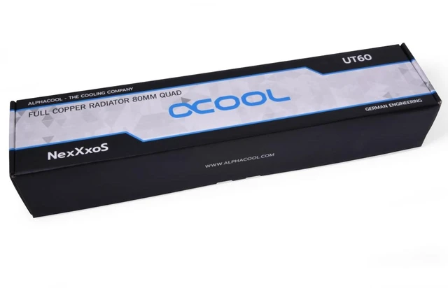 Alt view image 6 of 6 - Alphacool NexXxoS HPE-60 Full Copper X-Flow 80mm Quad Radiator, G1/4, 60mm, Black (14374)