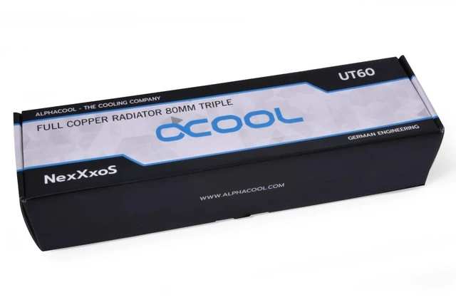 Alt view image 6 of 11 - Alphacool NexXxoS HPE-60 Full Copper X-Flow 80mm Triple Radiator, G1/4, 60mm, Black (14375)