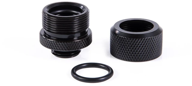 Alt view image 3 of 4 - Alphacool Eiszapfen 14mm HardTube Compression Fitting G1/4 - Knurled - Deep Black (17551)