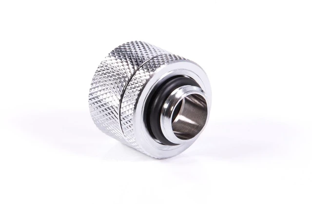 Alt view image 2 of 5 - Alphacool Eiszapfen 14mm HardTube Compression Fitting G1/4 - Knurled - Chrome, 14/11mm, Brass (17553)