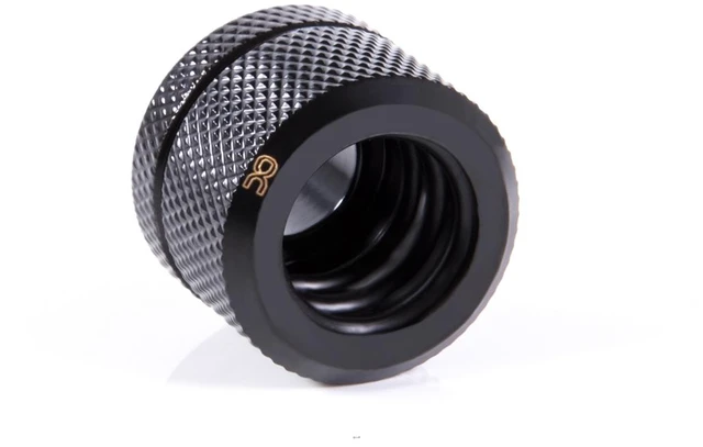 Alt view image 7 of 10 - Alphacool Eiszapfen Hardtube G1/4" Fitting, 14mm OD, Deep Black, 6-Pack, 14/11mm, Brass (1019798)