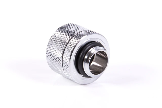 Alt view image 3 of 5 - Alphacool Eiszapfen 14mm HardTube Compression Fitting G1/4 - Knurled - Chrome - Sixpack (17554)