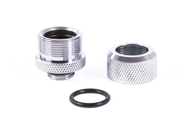 Alt view image 4 of 5 - Alphacool Eiszapfen 14mm HardTube Compression Fitting G1/4 - Knurled - Chrome - Sixpack (17554)