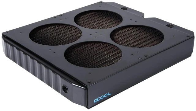 Alt view image 2 of 6 - Alphacool NexXxoS XT45 Full Copper Quad 480/560 Radiator, 120mm, G1/4, 45mm (14396)