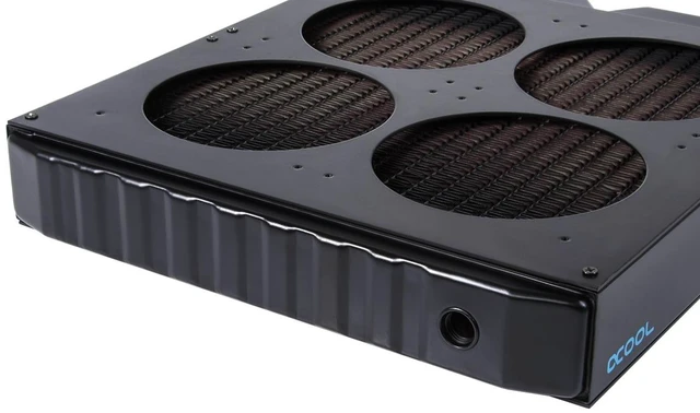 Alt view image 4 of 6 - Alphacool NexXxoS XT45 Full Copper Quad 480/560 Radiator, 120mm, G1/4, 45mm (14396)