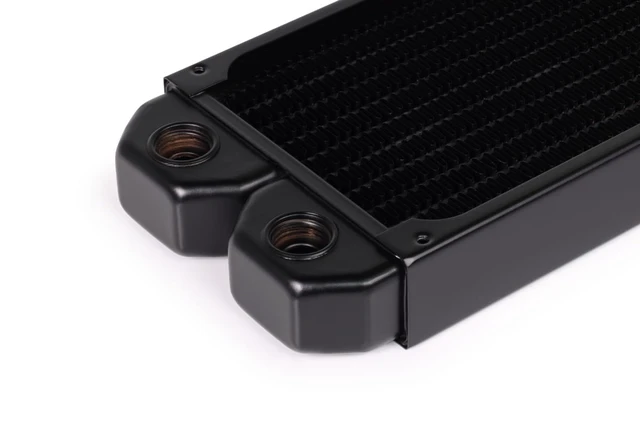 Alt view image 2 of 5 - Alphacool NexXxoS ST25 Full Copper 92mm Dual Radiator, G1/4, 25mm, Black (14397)