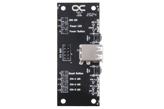 Alt view image 4 of 4 - Alphacool Front I/O-Panel with USB 2.0 and Cable Kit for Servercases (25054)