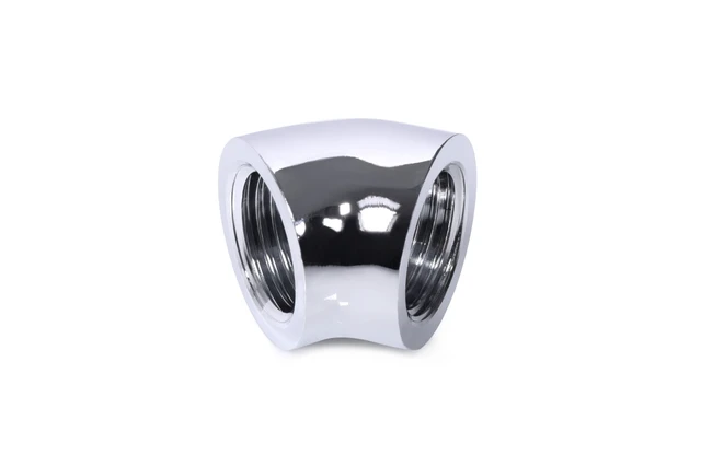 Alt view image 2 of 5 - Alphacool Eiszapfen L-connector 45 G1/4 IT to G1/4 IT - Chrome, Brass (17593)