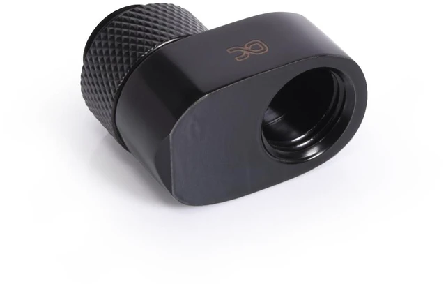 Main image of Alphacool Eiszapfen 16mm Offset Fitting Rotary G1/4 OT to G1/4 IT - Black (17601)