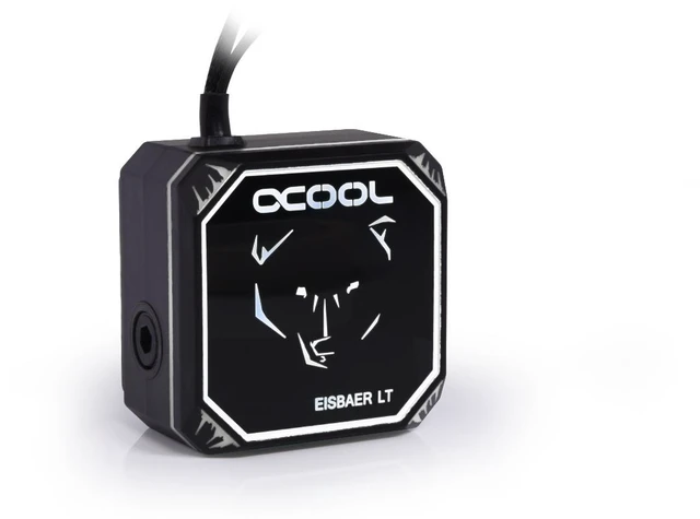 Alt view image 2 of 7 - Alphacool Eisbaer Aurora LT Solo - Black CPU Water Block, G1/4, Nickel Plated Copper (13066)