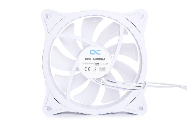 Alt view image 3 of 4 - Alphacool Rise Aurora 140mm Fan White (140x140x25mm), 4-Pin PWM, 12V (24851)