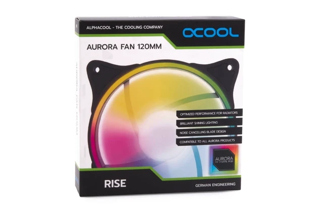 Alt view image 4 of 4 - Alphacool Rise Aurora 140mm Fan White (140x140x25mm), 4-Pin PWM, 12V (24851)