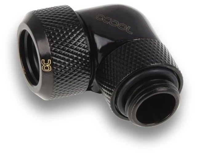 Alt view image 2 of 9 - Alphacool Eiszapfen 13mm HardTube compression fitting 90 rotatable G1/4 for Acryl/Brass Tubes - Bl, Black (1022481)