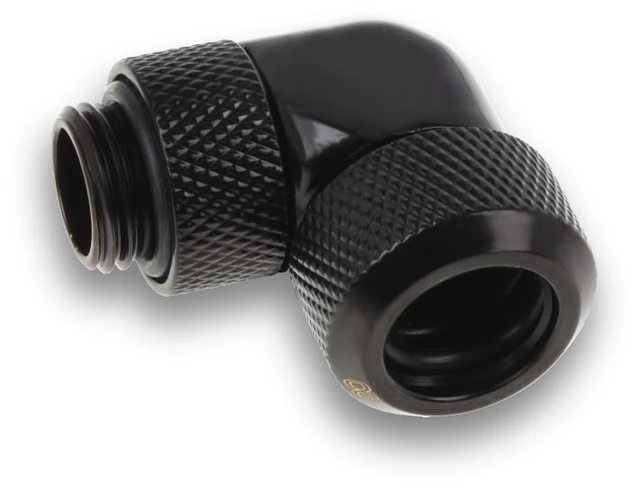 Alt view image 3 of 9 - Alphacool Eiszapfen 13mm HardTube compression fitting 90 rotatable G1/4 for Acryl/Brass Tubes - Bl, Black (1022481)