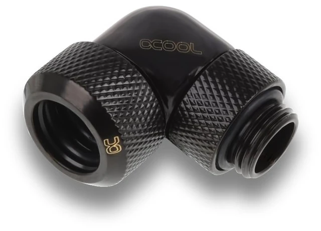 Alt view image 4 of 9 - Alphacool Eiszapfen 13mm HardTube compression fitting 90 rotatable G1/4 for Acryl/Brass Tubes - Bl, Black (1022481)
