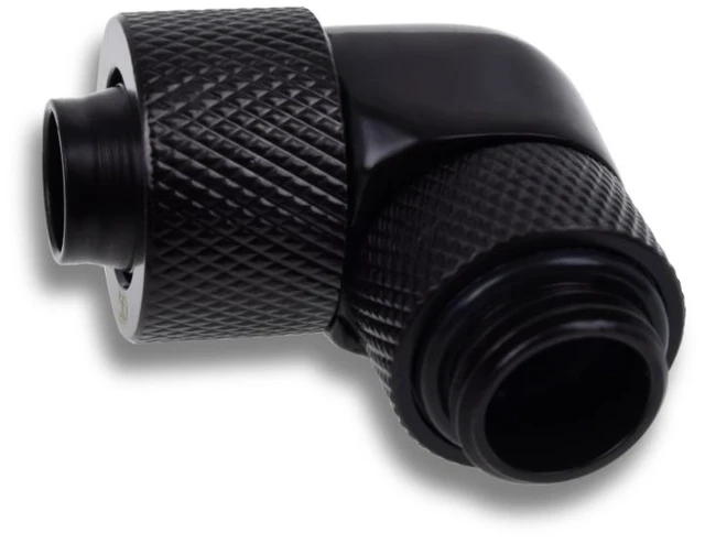 Alt view image 3 of 9 - Alphacool Eiszapfen 13/10mm Compression Fitting 90° Rotary G1/4 - Black - Four Pack (17611)