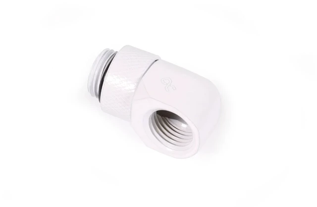 Alt view image 2 of 8 - Alphacool Eiszapfen L-Connector Rotatable G1/4 AG to G1/4 IG - 4pcs Set White (17619)
