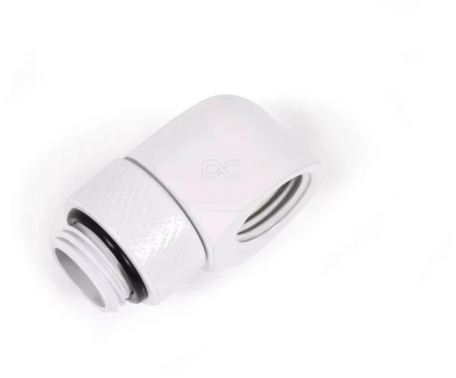 Alt view image 4 of 8 - Alphacool Eiszapfen L-Connector Rotatable G1/4 AG to G1/4 IG - 4pcs Set White (17619)