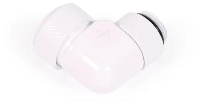 Alt view image 2 of 8 - Alphacool Eiszapfen 16mm HardTube Compression Fitting 90° Rotatable G1/4 - White (17621)