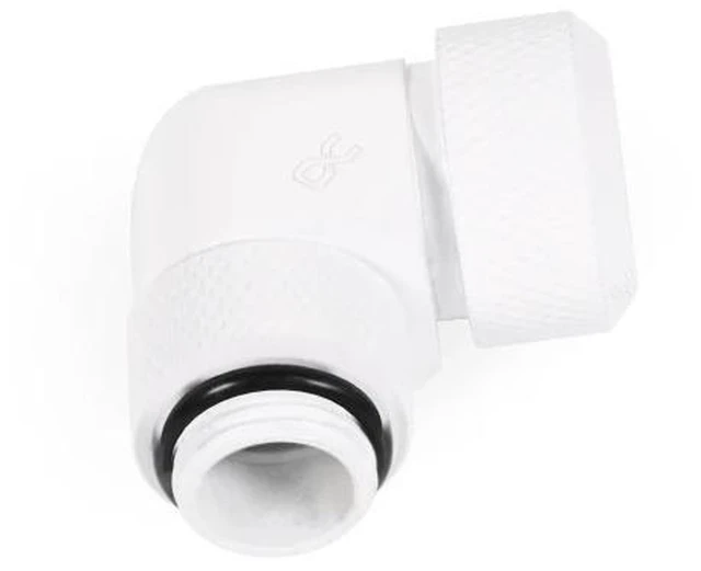 Alt view image 3 of 8 - Alphacool Eiszapfen 16mm HardTube Compression Fitting 90° Rotatable G1/4 - White (17621)