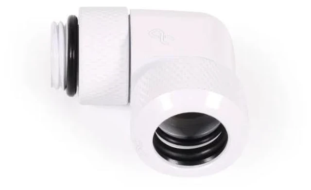 Alt view image 4 of 8 - Alphacool Eiszapfen 16mm HardTube Compression Fitting 90° Rotatable G1/4 - White (17621)