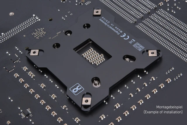 Alt view image 2 of 2 - Alphacool Core Backplate XPX/Eisbaer LGA 115X/1200/1700 Metal CPU Mounting Hardware, Stainless Steel, Black (13071)