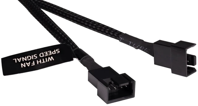 Alt view image 2 of 3 - Alphacool Fan Cable 4-Pin to 4-Pin Extension - 30cm - Black (18674)