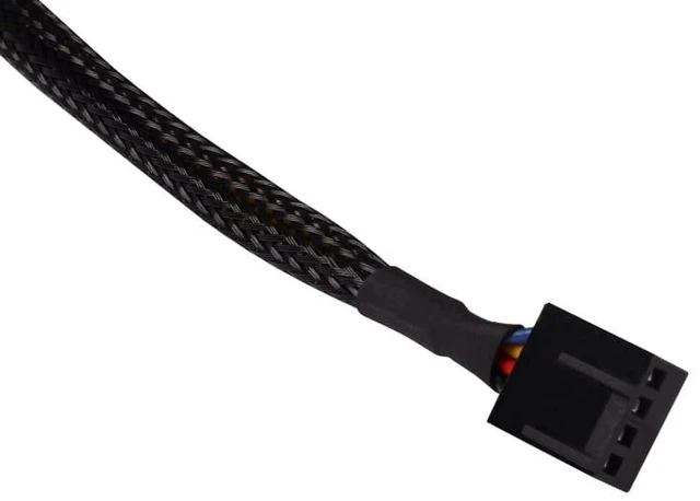 Alt view image 3 of 3 - Alphacool Fan Cable 4-Pin to 4-Pin Extension - 60cm - Black (18675)