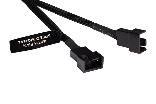 Alt view image 3 of 3 - Alphacool Y-Splitter 4-Pin to 2x 4-Pin PWM Cable - 15cm - Black (18676)