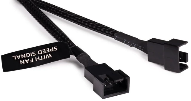 Alt view image 3 of 4 - Alphacool Y-Splitter 4-Pin to 3x 4-Pin PWM Cable - 30cm - Black (18680)