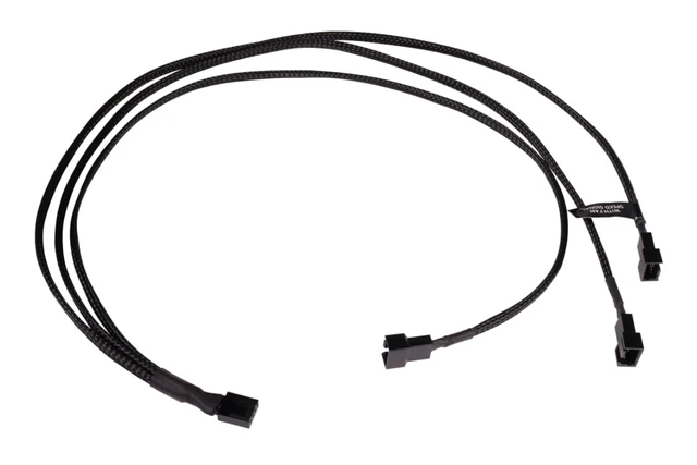 Main image of Alphacool Y-Splitter 4-Pin to 3x 4-Pin PWM Cable - 60cm - Black (18681)
