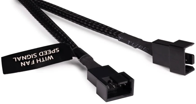 Alt view image 3 of 4 - Alphacool Y-Splitter 4-Pin to 4x 4-Pin PWM Cable - 15cm - Black (18682)