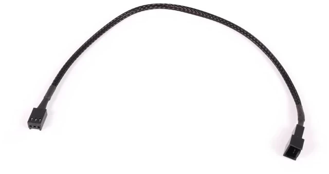 Alt view image 2 of 3 - Alphacool Fan Cable 3-Pin to 3-Pin Extension - 30cm, Black (18686)
