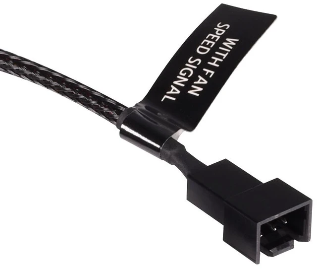 Alt view image 2 of 4 - Alphacool Y-Splitter 3-Pin to 4x 3-Pin Cable - 60cm, Black (18696)