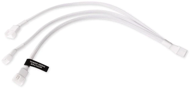 Main image of Alphacool Y-Splitter 4-Pin to 3x 4-Pin PWM Cable - 30cm - White (18726)