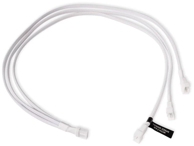 Main image of Alphacool Y-Splitter 4-Pin to 3x 4-Pin PWM Cable - 60cm - White (18727)