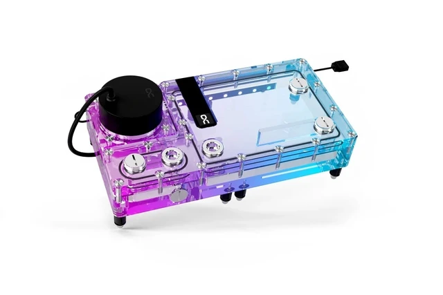 Alt view image 3 of 12 - Alphacool Core Flat Reservoir 240 Right with VPP Pump, G1/4, 270 ml, Acrylic, Clear (15487)