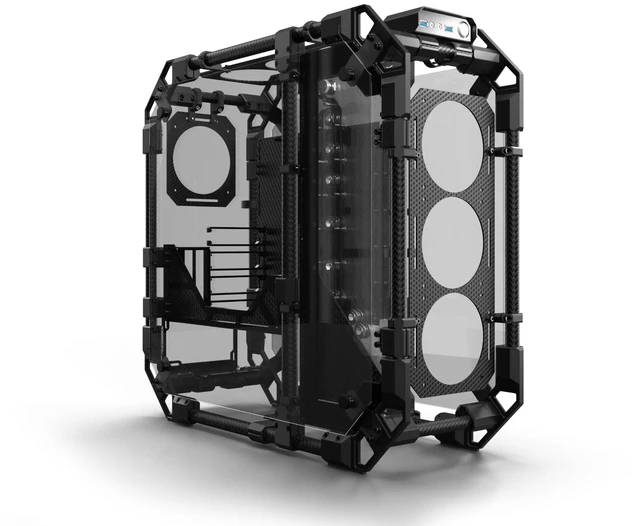 Main image of Alphacool Apex Pro Skeleton Carbon Case, ATX, EATX, ITX, mATX, Full Tower (13758)