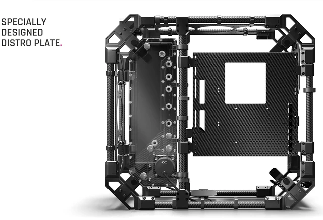 Alt view image 5 of 7 - Alphacool Apex Pro Skeleton Carbon Case, ATX, EATX, ITX, mATX, Full Tower (13758)