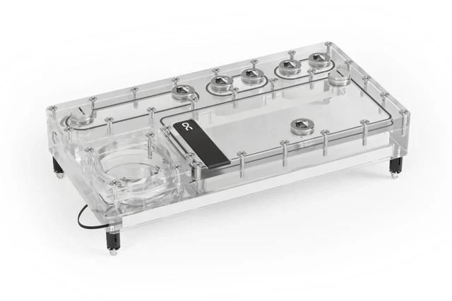 Main image of Alphacool Core Distro Plate 280 Left VPP/D5 Reservoir, G1/4, 360ml, Acrylic, Clear (13832)