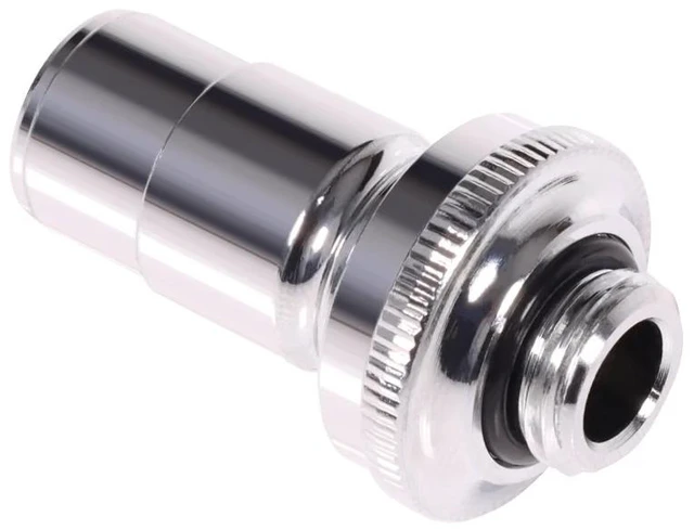 Main image of Alphacool ES Quick Release BLH1A PushIn Male OT Fitting, Nickel Plated Brass, Chrome (13878)