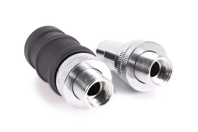 Alt view image 6 of 14 - Alphacool ES Quick Release BLH1A PushIn Set IT-IT with Bulkhead Fitting, Nickel Plated Brass (13877)
