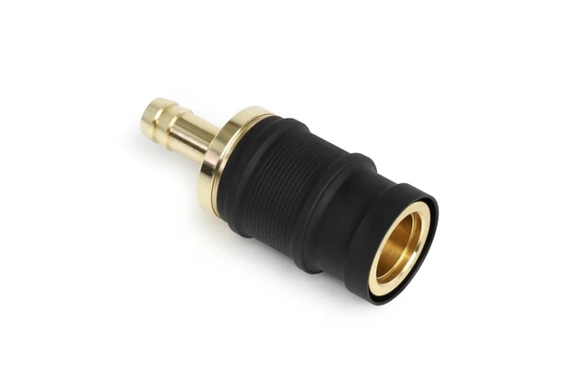 Alt view image 2 of 4 - Alphacool ES Quick Release BLH1A PushIn Female with Barbed Fitting for 12.7/7.6mm, Brass (14638)
