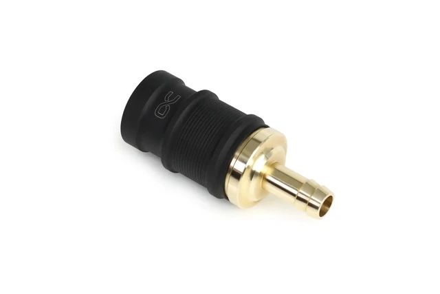 Main image of Alphacool ES Quick Release BLH1A PushIn Female with Barbed Fitting for 12.7/7.6mm, Brass (14638)