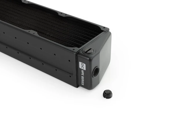 Alt view image 3 of 12 - Alphacool ES HPE-60 Full Copper X-Flow 80mm Quad Radiator 5 Bar, G1/4, 60mm, Black (10233)