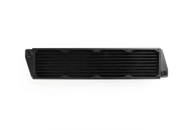 Alt view image 4 of 12 - Alphacool ES HPE-60 Full Copper X-Flow 80mm Quad Radiator 5 Bar, G1/4, 60mm, Black (10233)