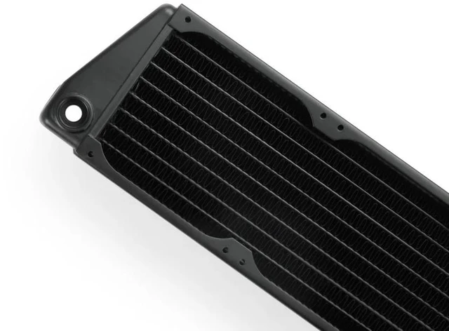 Alt view image 5 of 11 - Alphacool ES HPE-60 Full Copper X-Flow 80mm Triple Radiator 5 Bar, G1/4, 60mm, Black (10234)