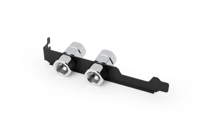 Main image of Alphacool ES PCIe Slot Bracket 2x G1/4 with Cable Passthrough (5100099)