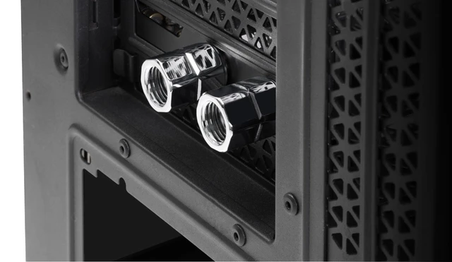 Alt view image 4 of 5 - Alphacool ES PCIe Slot Bracket 2x G1/4 with Cable Passthrough (5100099)