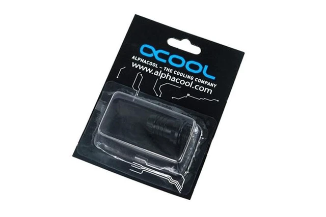 Alt view image 3 of 3 - Alphacool G1/4 1/2" (13mm) Barbed Fitting with O-Ring "FatBoy" - Deep Black (17090)